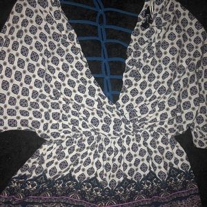LuLu’s open back printed romper